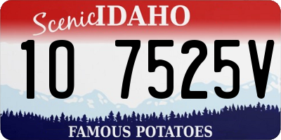 ID license plate 1O7525V