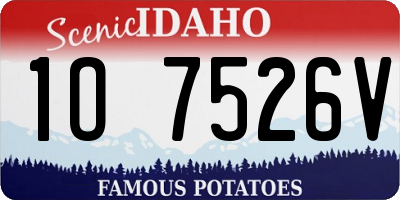 ID license plate 1O7526V