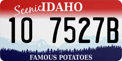 ID license plate 1O7527B