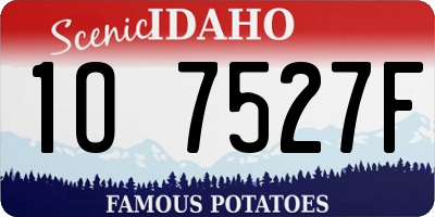 ID license plate 1O7527F