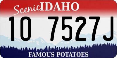 ID license plate 1O7527J