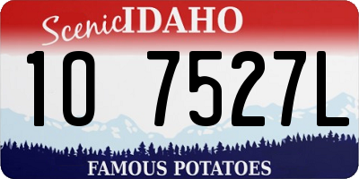 ID license plate 1O7527L