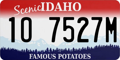 ID license plate 1O7527M