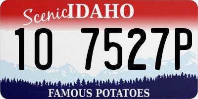ID license plate 1O7527P