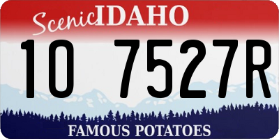 ID license plate 1O7527R