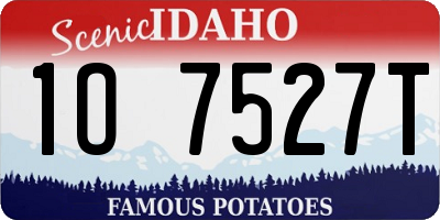 ID license plate 1O7527T