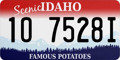ID license plate 1O7528I