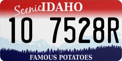 ID license plate 1O7528R