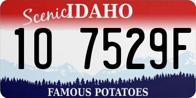ID license plate 1O7529F