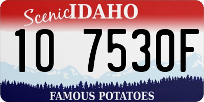 ID license plate 1O7530F