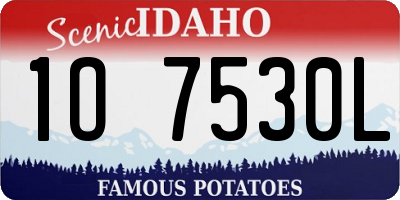 ID license plate 1O7530L