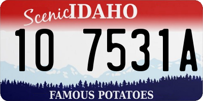 ID license plate 1O7531A