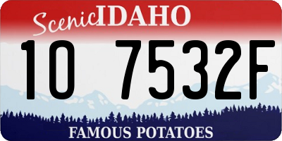 ID license plate 1O7532F