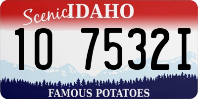 ID license plate 1O7532I