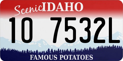 ID license plate 1O7532L