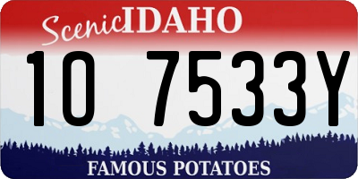 ID license plate 1O7533Y