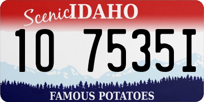 ID license plate 1O7535I