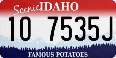 ID license plate 1O7535J