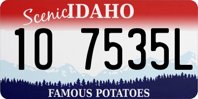 ID license plate 1O7535L