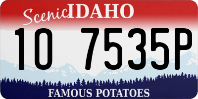 ID license plate 1O7535P