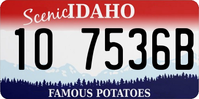ID license plate 1O7536B