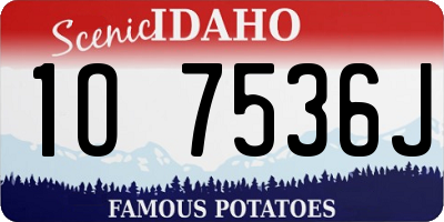 ID license plate 1O7536J