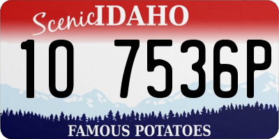 ID license plate 1O7536P