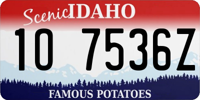 ID license plate 1O7536Z