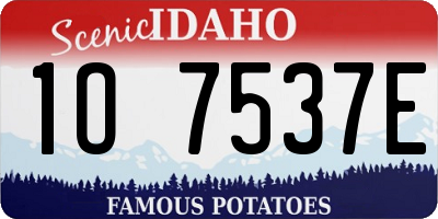 ID license plate 1O7537E
