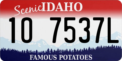 ID license plate 1O7537L