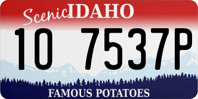 ID license plate 1O7537P