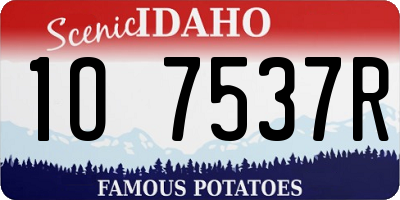 ID license plate 1O7537R