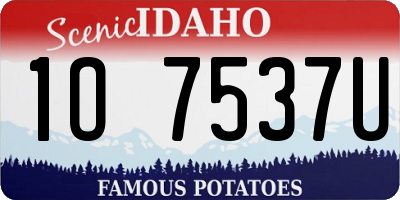 ID license plate 1O7537U