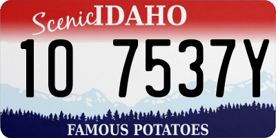 ID license plate 1O7537Y