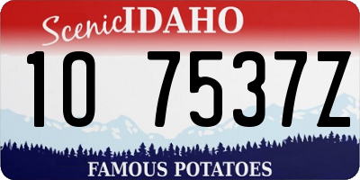 ID license plate 1O7537Z