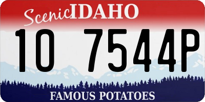 ID license plate 1O7544P