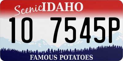 ID license plate 1O7545P