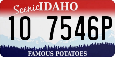 ID license plate 1O7546P