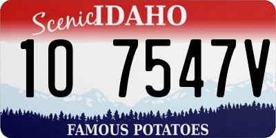 ID license plate 1O7547V