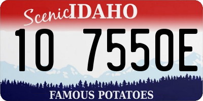 ID license plate 1O7550E