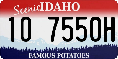 ID license plate 1O7550H