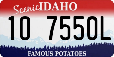 ID license plate 1O7550L