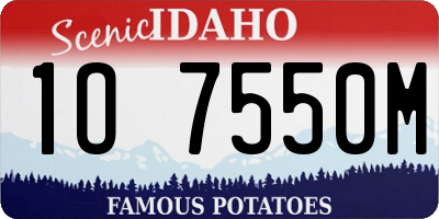 ID license plate 1O7550M