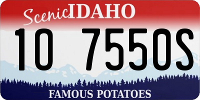 ID license plate 1O7550S