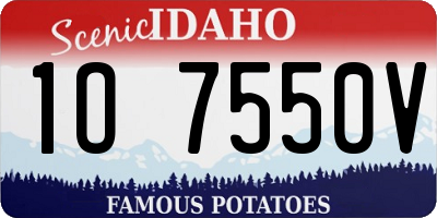 ID license plate 1O7550V