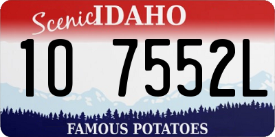 ID license plate 1O7552L