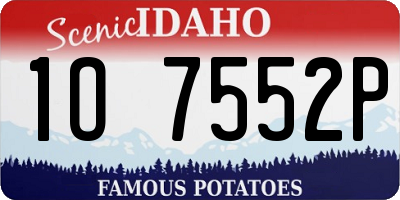 ID license plate 1O7552P
