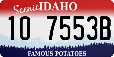 ID license plate 1O7553B