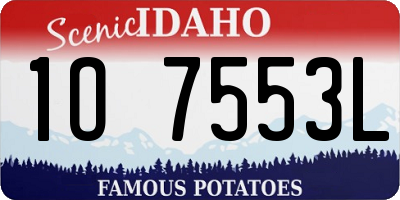 ID license plate 1O7553L