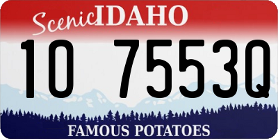ID license plate 1O7553Q